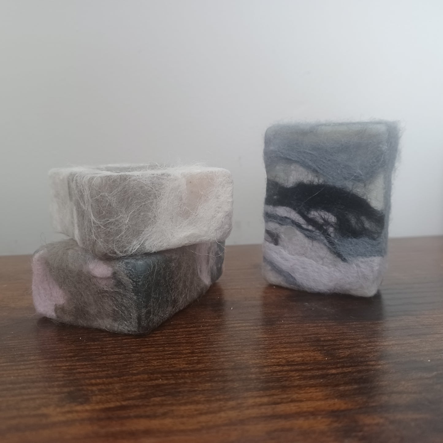 Felted soap