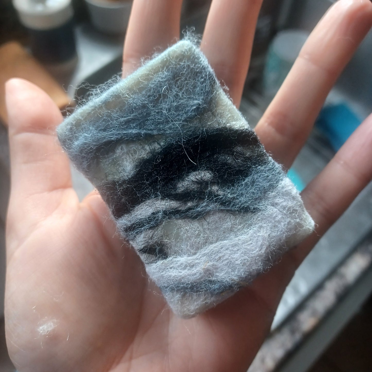 Felted soap