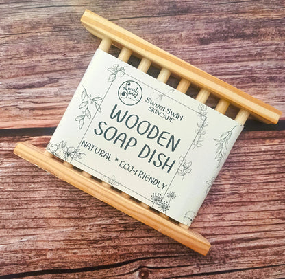 Wooden soap dish