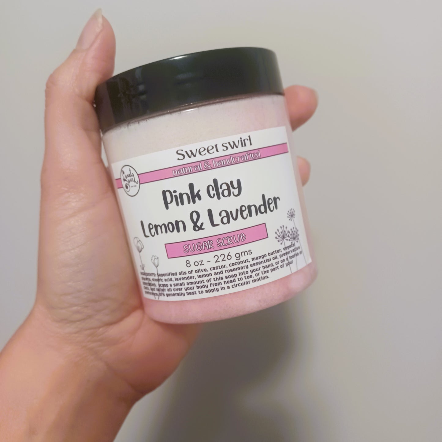 Pink Clay Harmony Handcrafted Sugar Scrub