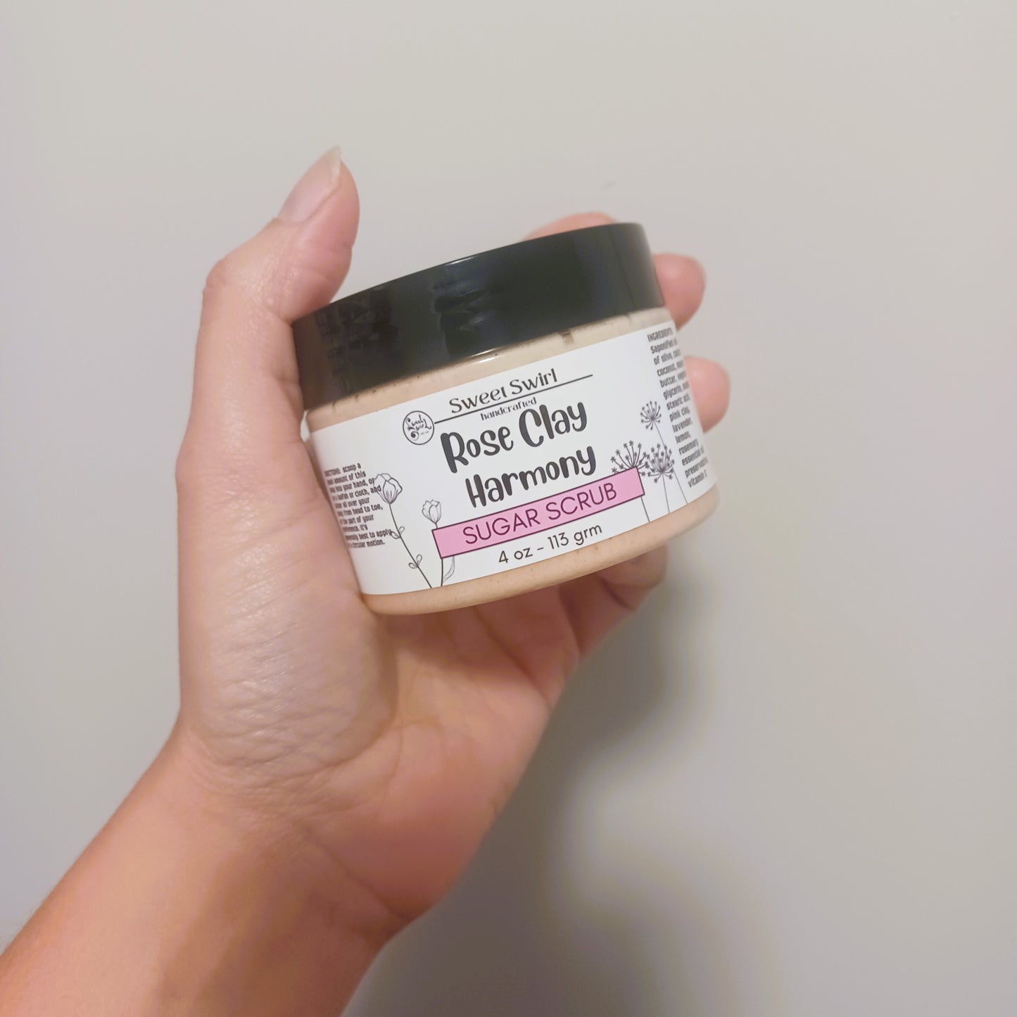 Pink Clay Harmony Handcrafted Sugar Scrub